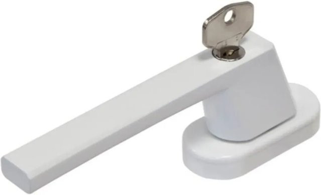 ABUS Abschließbarer Fenstergriff FG110 W aus Stahl in Weiß - Bild 1