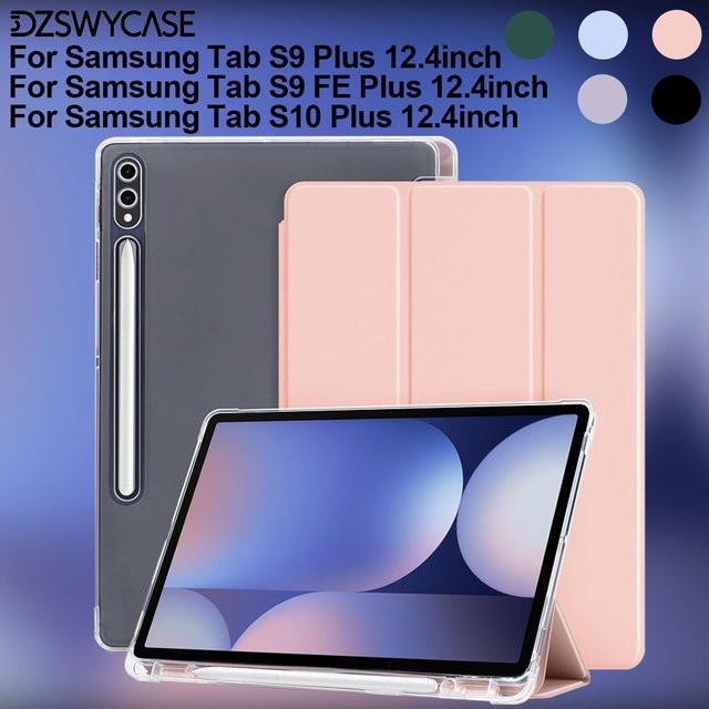 DZSWYCASE Schutzhülle für Samsung Galaxy Tab S10 Plus 2024, S9 FE Plus und S9 Plus 2023, 12,4 Zoll, ultraschlank mit Stifthalter und automatischer Sleep/Wake-Funktion, Schwarz - Bild 1