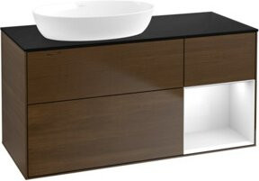 V&B Waschtischunterschrank Finion Wandbeleuchtung in Weiß lackiert, Breite: 120 cm - Bild 1