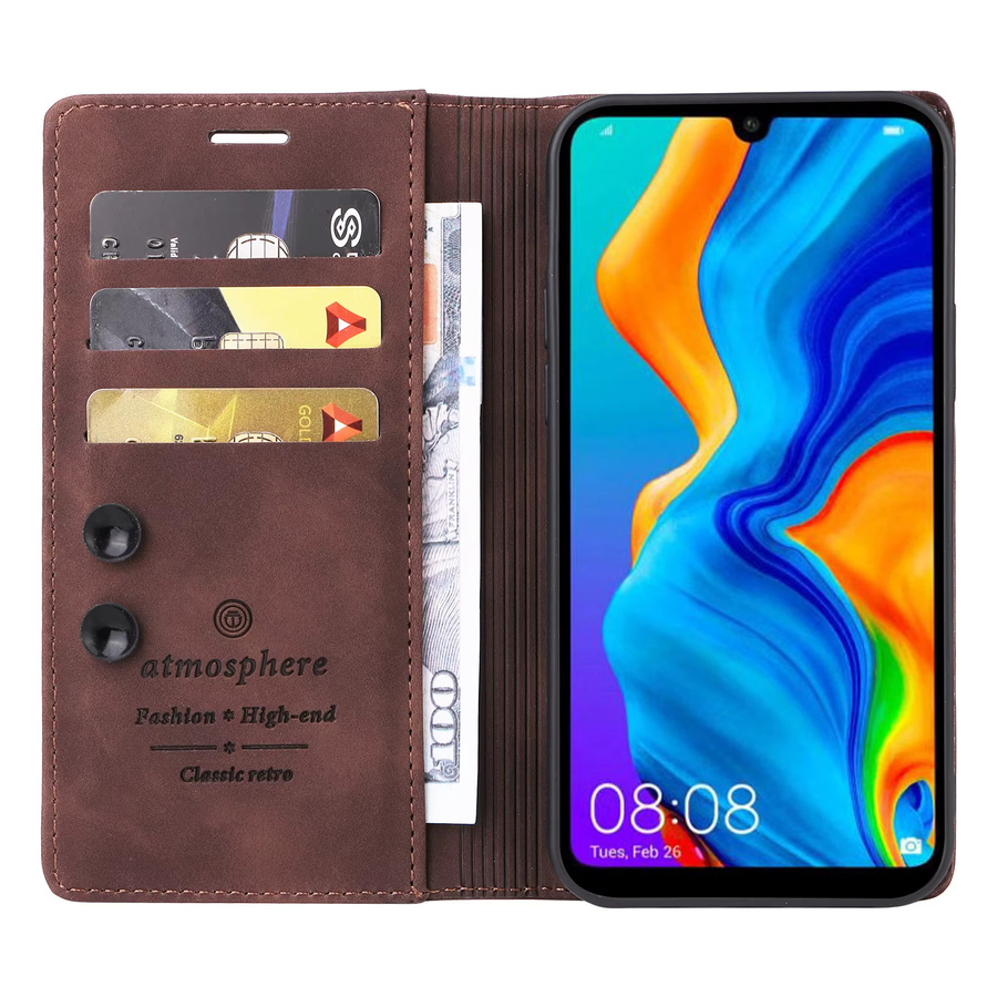 Luxus PU-Leder Wallet Case mit Halterung und Klappständer für Huawei P30 Lite, P30 Pro, P Smart 2019, P Smart Z und Y9 Prime 2019 in Schwarz oder Braun - Bild 2