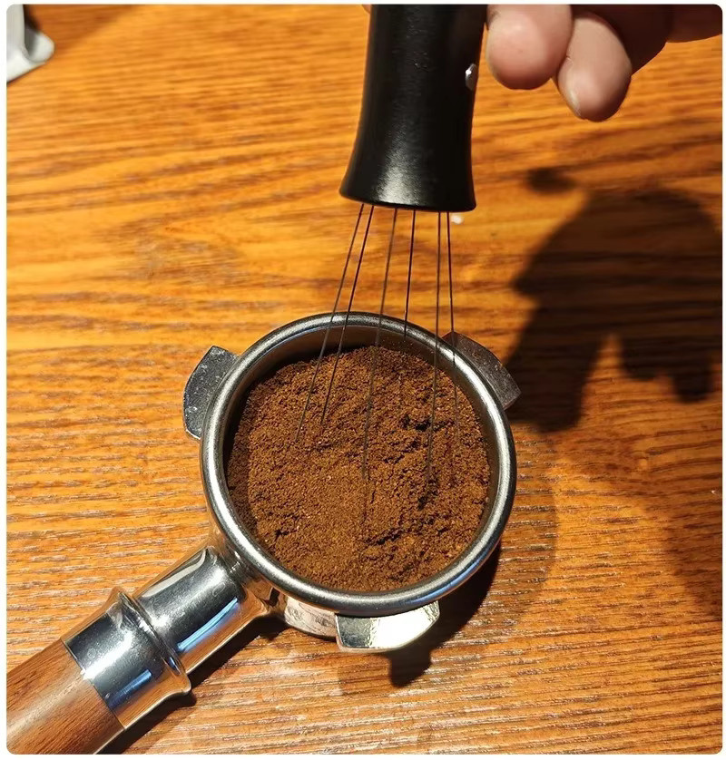 JUSTINLAU Kaffeenadel-Spender Espresso-Rührer in Silber zur gleichmäßigen Pulververteilung - Bild 5