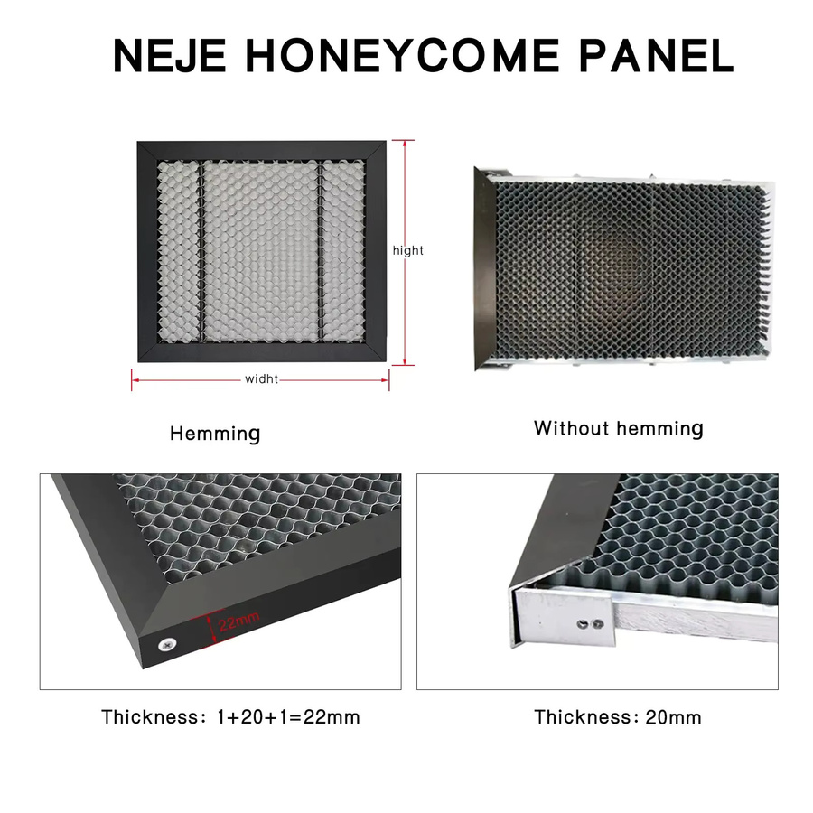 NEJE Laser-Wabenplatte als Arbeitstisch für CNC-Lasergravierer und Schneidemaschinen, B/T: 20 x 20 cm - Bild 3