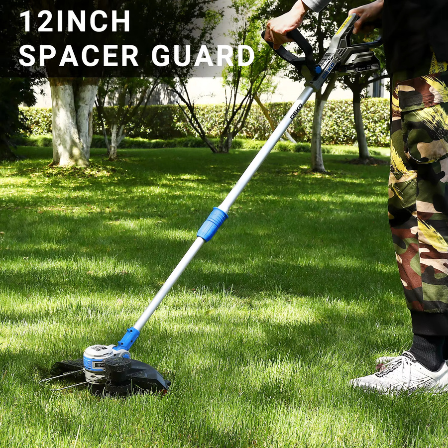 DEKOPRO 2-in-1 Akku-Freischneider 20V mit 2 Akkus und 30 cm Schnittbreite für Rasen und Garten - Bild 4
