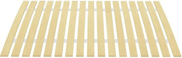 vidaXL Lattenrost aus Pappelholz mit 17 gebogenen Federlatten, Braun, B/T: 90 x 200 cm - Bild 1