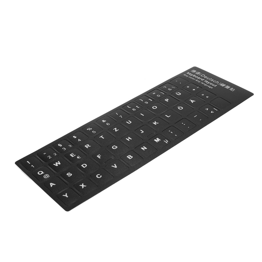 Koogeelife Deutsche Tastaturaufkleber für Desktop-Computer und Laptop in Schwarz - Bild 3