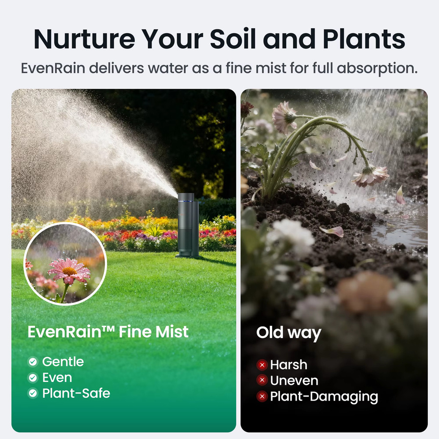 Aiper IrriSense Gartensprinkler Grau - Generalüberholtes intelligentes Bewässerungssystem mit Regensensor, App-Steuerung und 4-in-1-Mehrzonen-Funktion - Bild 6