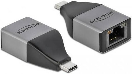 Delock USB-C zu Gigabit Ethernet Netzwerkadapter in Grau (64118) - Bild 1