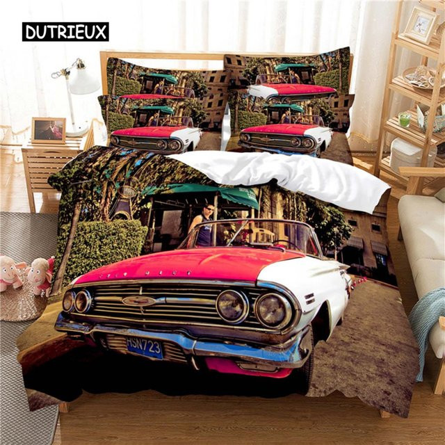 Roadster Bettwäsche-Set mit 3D-Digitaldruck, Multicolor, B/H: 135 x 200 cm - Bild 1