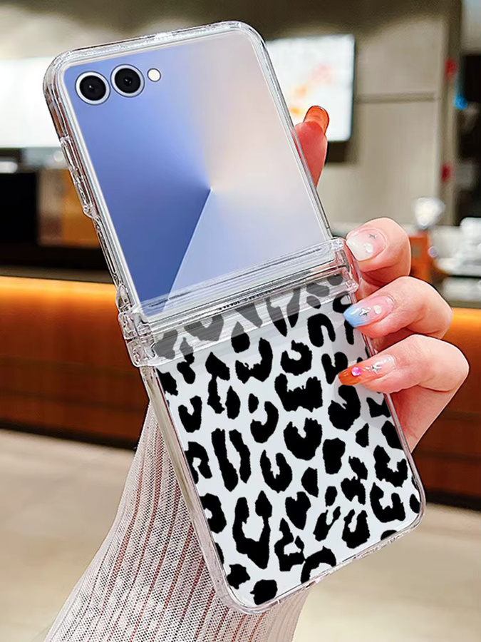 Bunte Leopardenmuster Handyhülle aus hartem PC für Samsung Galaxy Z Flip 6 5G, transparente Klarsichthülle in Multicolour - Bild 4