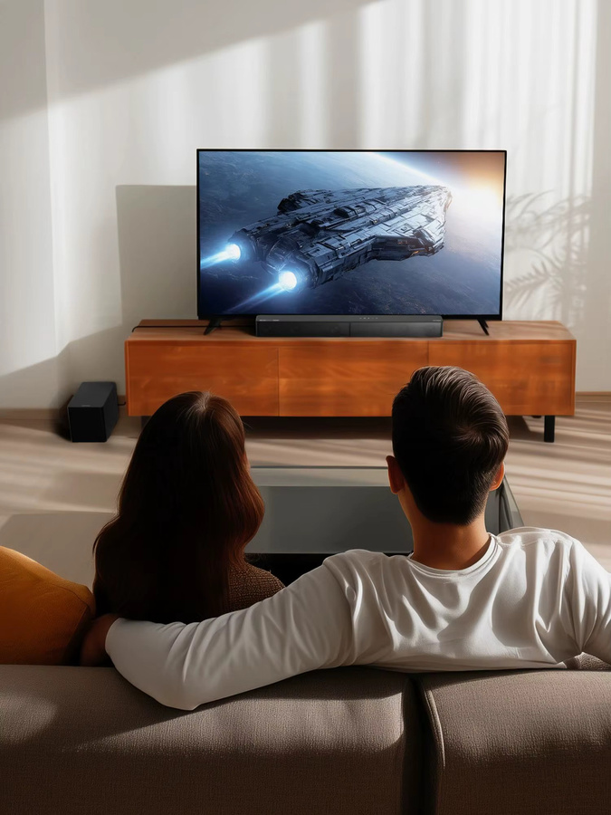 ULTIMEA Poseidon M60 Boom 5.1-Kanal Soundbar mit Dolby Atmos, 340W Heimkinosystem in Schwarz mit 5,25-Zoll Kabelgebundenem Subwoofer und APP-Steuerung - Bild 5