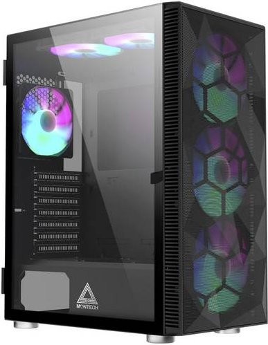 MONTECH X3 Mesh Midi-Tower Gaming-Gehäuse Schwarz - Bild 1