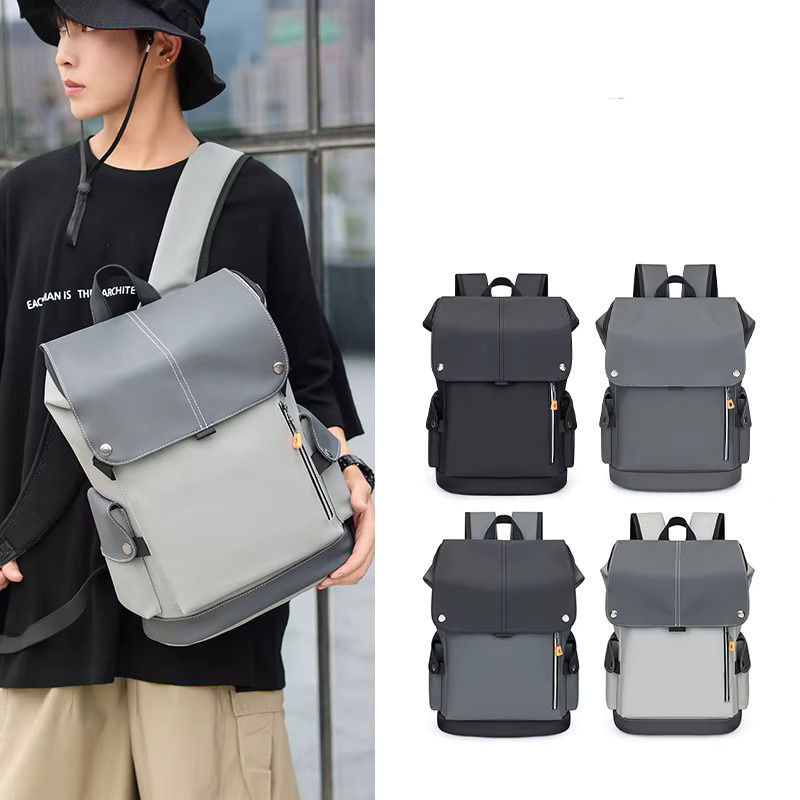 DIDA BEAR Urban Man Rucksack für Herren mit USB-C Anschluss, wasserdichter Business Laptop-Rucksack in Schwarz und Grau - Bild 2