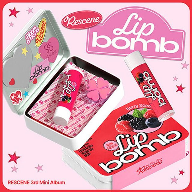 RESCENE Mini-Album LIP BOMB QR Version Lippenbalsam Edition in Pink - Bild 1