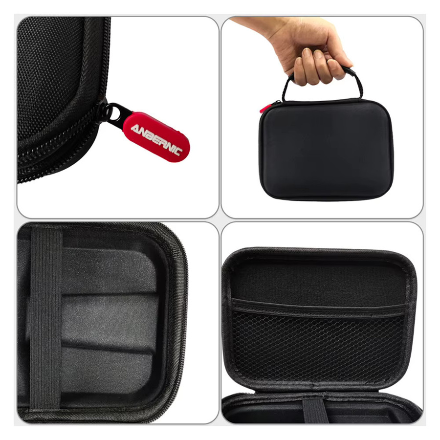 Anbernic RG406V Tragbare Organizer-Tasche, stoßfeste Reise-Aufbewahrungstasche mit Netztasche, Schwarz - Bild 5