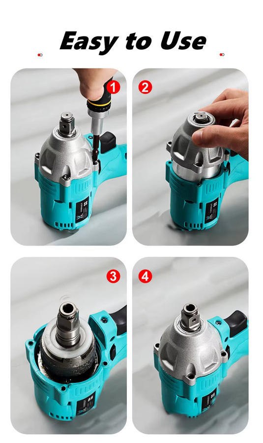 NIUXIANG Dual-Use Schlagschrauber Adapter Konverter von 1/2 Zoll Vierkant auf 1/4 Zoll Sechskant in Silber - Bild 5