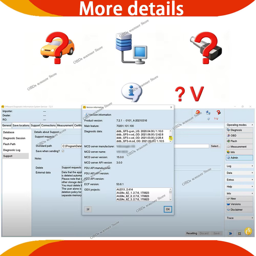 ODIS V6.2.0 Auto-Software für V-AS 6154 und 5054 Diagnosegeräte als OBD2 Scanner-Tool zur Fahrzeugreparatur - Bild 2