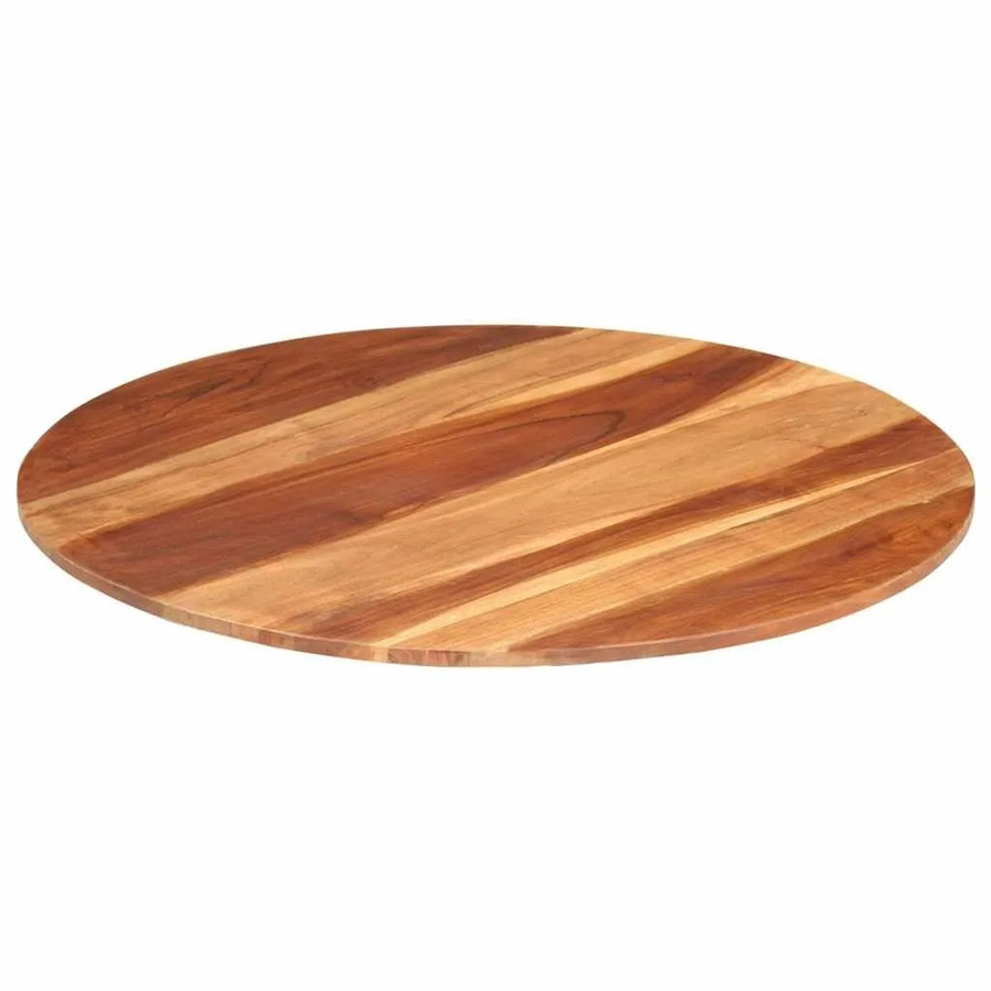 vidaXL Tischplatte aus Massivholz Palisander rund, braun, Durchmesser: 80 cm, Stärke: 15-16 mm - Bild 2