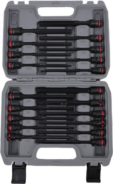 Artleeh 20-teiliges Schlagschrauber-Steckschlüssel-Set aus S2-Legierungsstahl, 3/8 Zoll Antrieb, SAE und Metrisch, Schwarz - Bild 1
