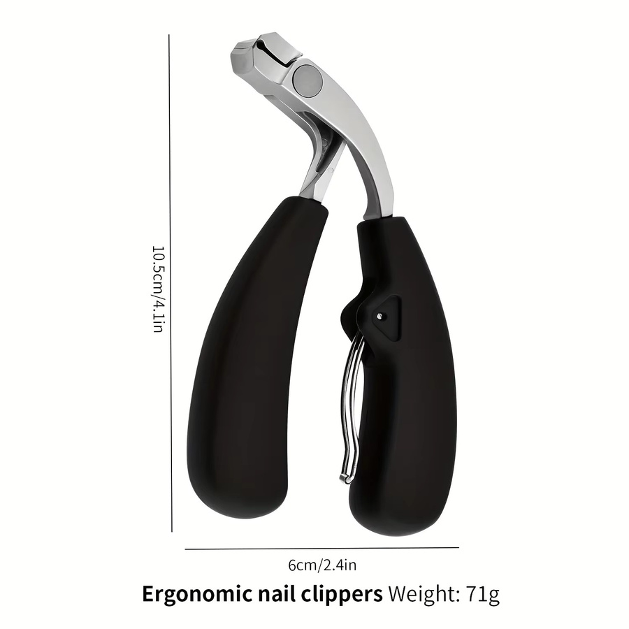 vvocci Nagelknipser für Senioren, dreifach faltbar, schwarz - Bild 3