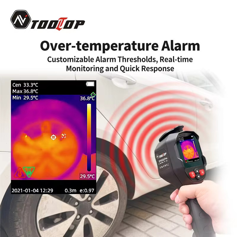 TOOLTOP Tragbare Wärmebildkamera TISR mit 240x240 Videobildspeicher, 200W Sichtbares Licht Fusion und Messbereich von -20 °C bis 500 °C - Bild 3