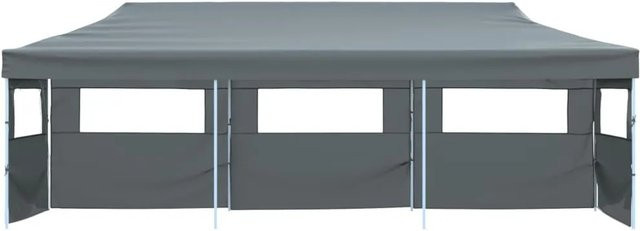 vidaXL Faltzelt Partyzelt Pop-Up mit 5 Seitenwänden, B/T/H: 9 x 3 x 2,2 m, Anthrazit - Bild 1