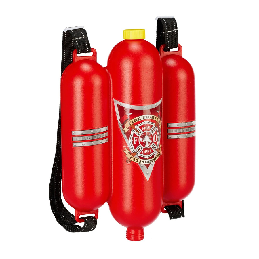 Relaxdays Feuerwehr Wasserspritze Kunststoff Rot Gelb mit 2 Sprühfunktionen - Bild 2