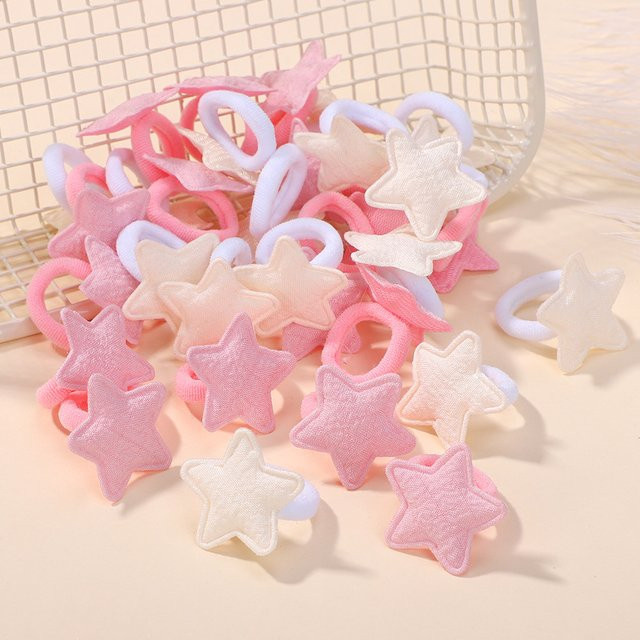 BABY BOWS Haargummis, Rosa, Herz, Stern, Kinder - Bild 1