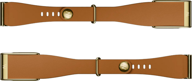 WHOOP Uhrenarmband Leder, Braun/Gold, S/M - Bild 1