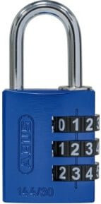 ABUS Zahlen-Vorhangschloss Lock-Tag 144/30 aus Aluminium in Blau - Bild 1