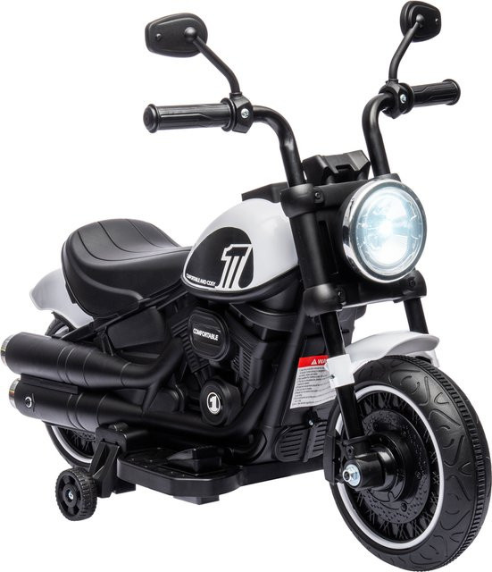 HOMCOM Kindermotorrad, Elektrofahrzeug, Weiß, ab 1,5 Jahre - Bild 1