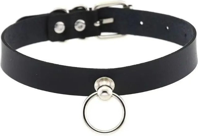 Lost Crown Halskette, PU Leder, Schwarz, Unisex, Punk - Bild 1