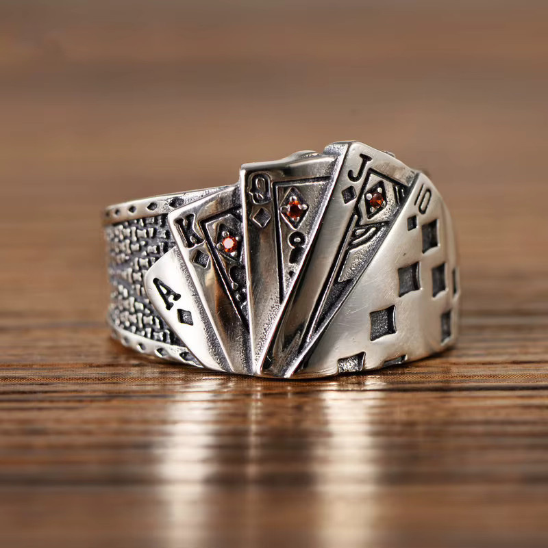 LENNIK Poker Ring, Silber, Unisex - Bild 3