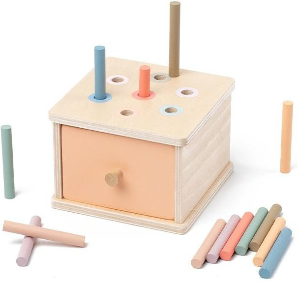 Yiran bag Montessori Holz Münzbox Lernspielzeug für Baby 0-2 Jahre alt - Bild 1