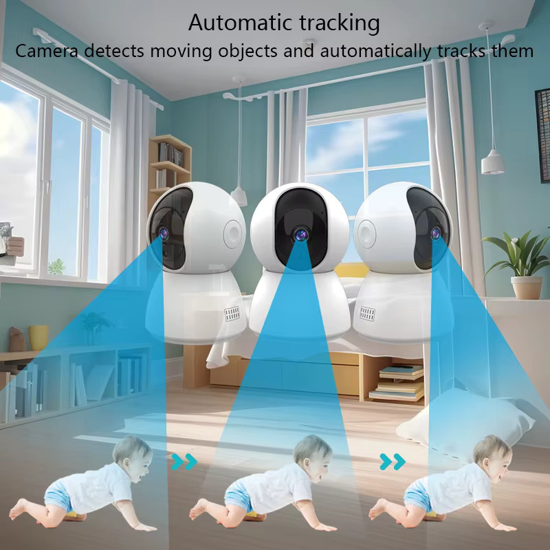 ZUIDID Tuya Smart Mini WiFi IP Kamera HD 4MP, Drahtlose Indoor Überwachungskamera mit automatischem Tracking in Weiß - Bild 3