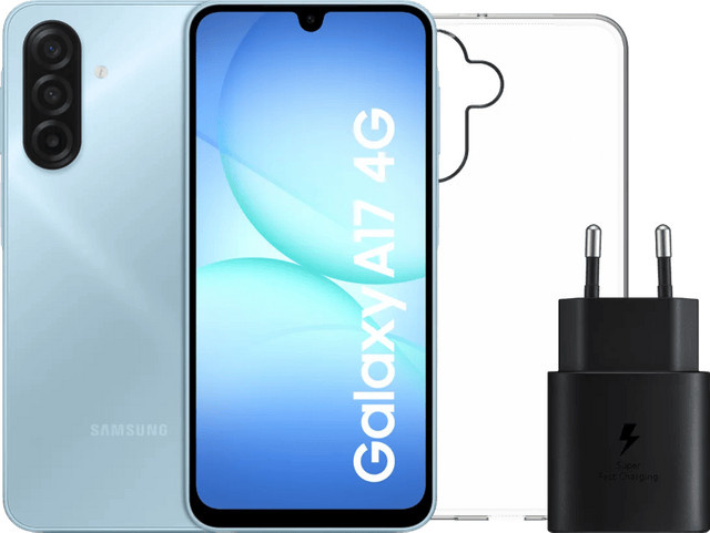 Samsung Galaxy A17 Smartphone 128GB Grau 4G mit Zubehörset - Bild 1