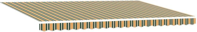 vidaXL Einziehbare Markise Grün-Gelb aus Polyester und Stahl B/T/H: 500 x 300 x 165 cm - Bild 1