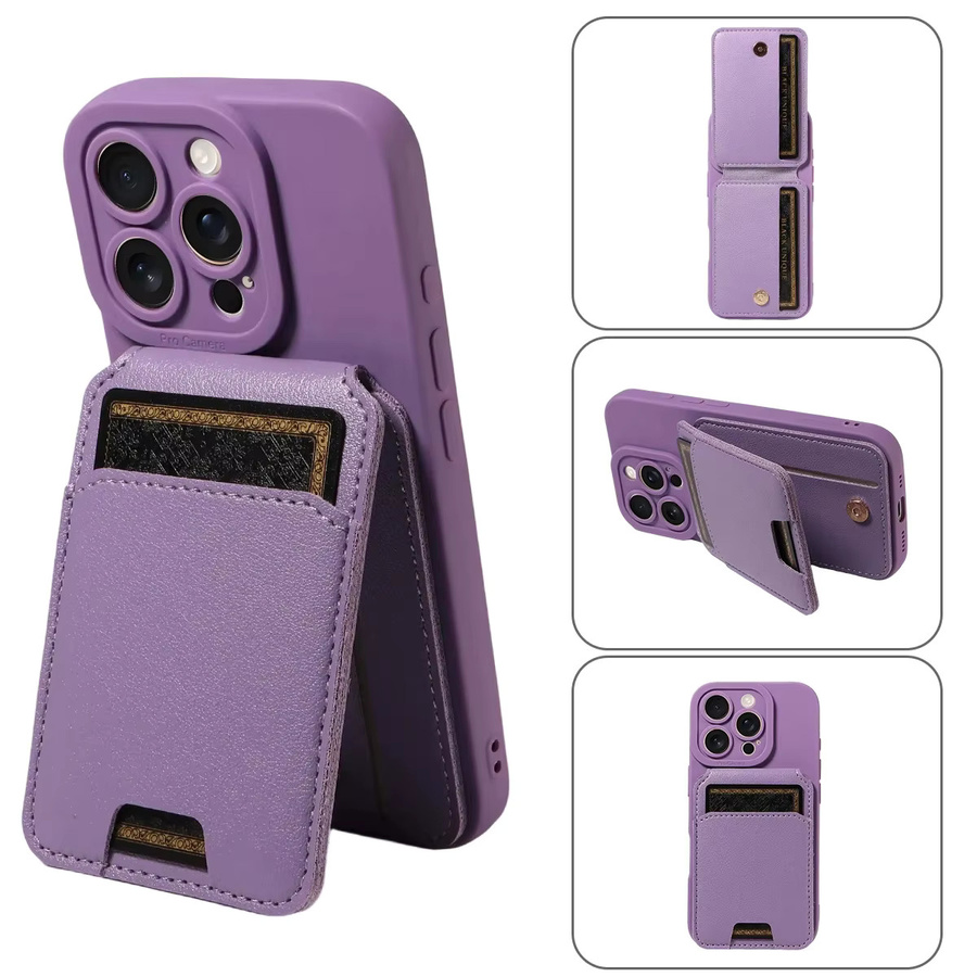 Leder-Wallet-Cover für Samsung Galaxy A03s A03 Core A12 A13 A14 A21s A22 A23 A24 A31 A32 A33 A51 A52s A53 A71 A73 in Blau und Lila mit Anti-Drop-Schutz - Bild 5