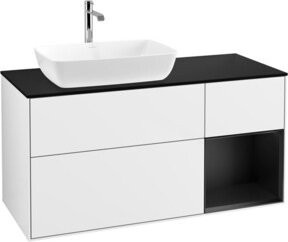 V&B Waschtischunterschrank Finion mit Wandbeleuchtung, Farbe: Weiß lackiert, Breite: 120 cm, Höhe: 50,1 cm, Tiefe: 50,1 cm - Bild 1