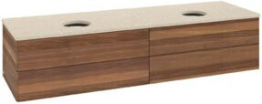 V&B Waschtischunterschrank Antao ohne Frontstruktur in Warm Walnut, B/T: 160 x 50 cm - Bild 1