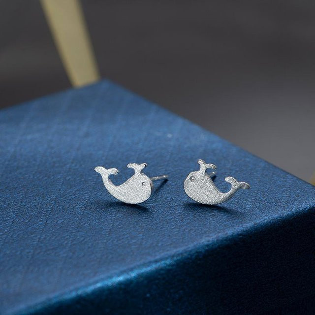 Lucky Star Jewelry Ohrstecker Wal, Kupfer, Silber, Damen - Bild 1