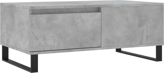 vidaXL Couchtisch modern in Betongrau mit Holzwerkstoff und Metall, B/T/H: 90 x 50 x 36,5 cm - Bild 1