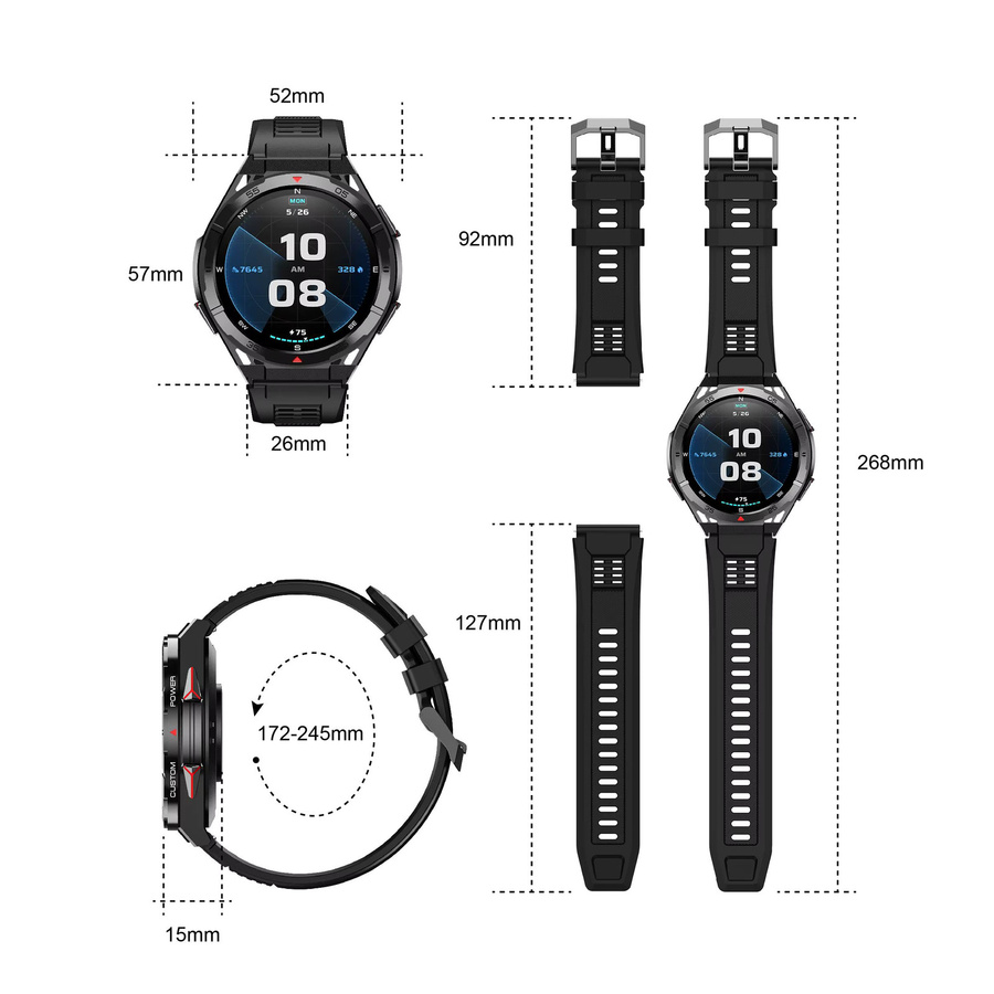 Leadoys X2B GPS Smartwatch mit Outdoor-Sport-Tracking und 50 Meter Wasserdichtigkeit - Bild 5