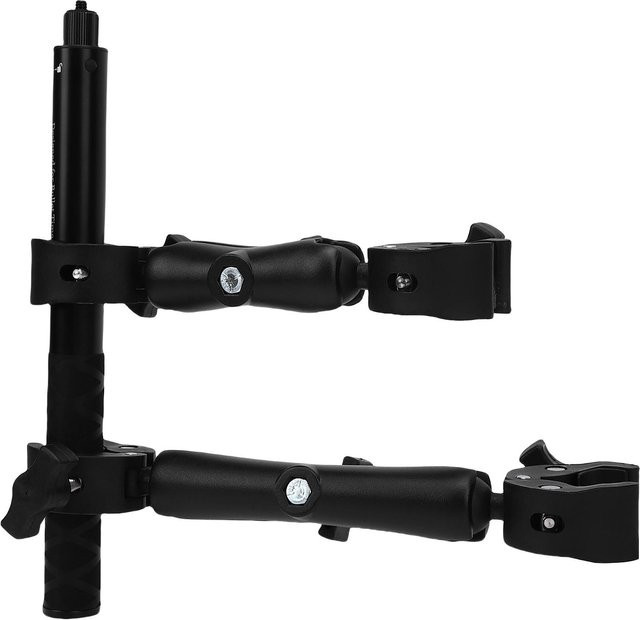 Koogeelife Motorrad Doppelklemmkamera-Halterungs-Kit für Insta360 One X5 X4 X3 X2 RS mit Teleskop-Selfie-Stick in Schwarz - Bild 1
