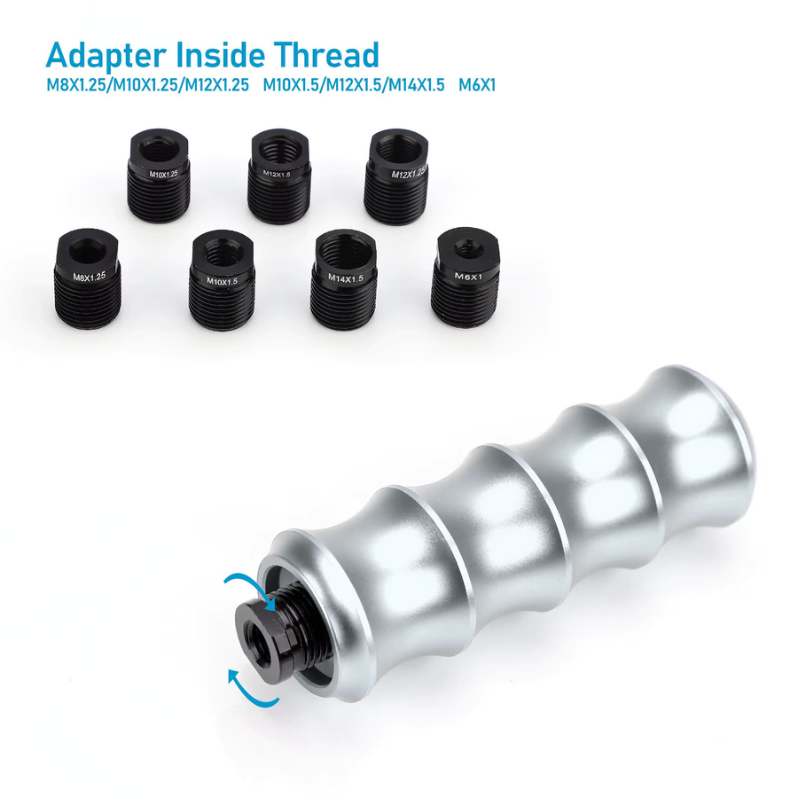 CNSPEED Schaltknaufadapter aus Aluminiumlegierung mit Innengewinde, Universaladapter, Schwarz - Bild 4