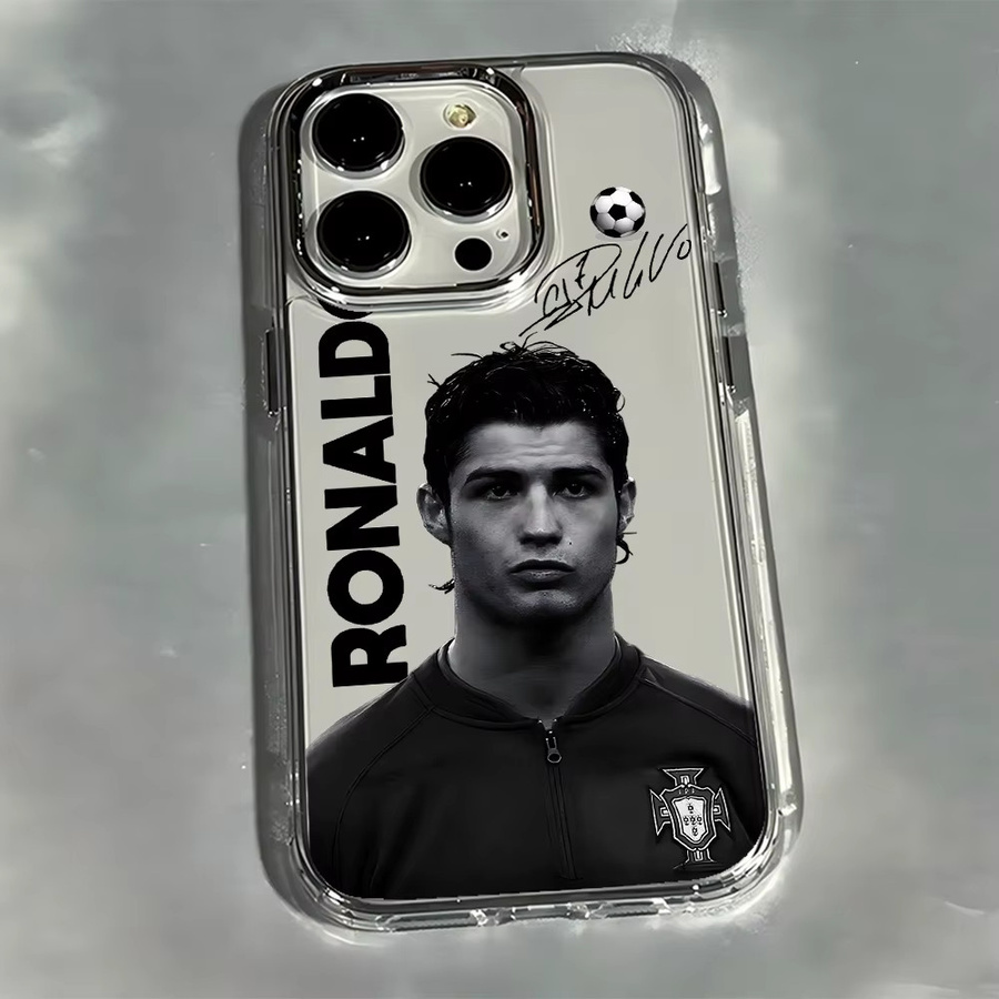 Transparente Handyhülle mit Fußballspieler C-CR7 Motiv für Apple iPhone 11 bis iPhone 17 Pro Max Modelle - Bild 2