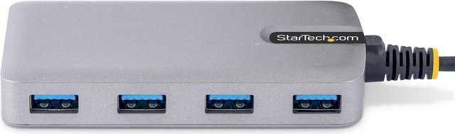 StarTech.com 4-Port USB 3.2 Gen 1 Hub USB-A, 5Gbps, Bus Powered, Silber, mit optionalem Hilfsstromanschluss und 30cm Kabel - Bild 1