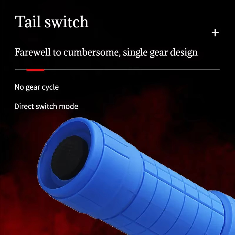 KDULIT Mini tragbare LED-Taschenlampe in Blau mit neun XPE-Leuchtdioden und festem Fokus für Notfälle im Freien - Bild 5