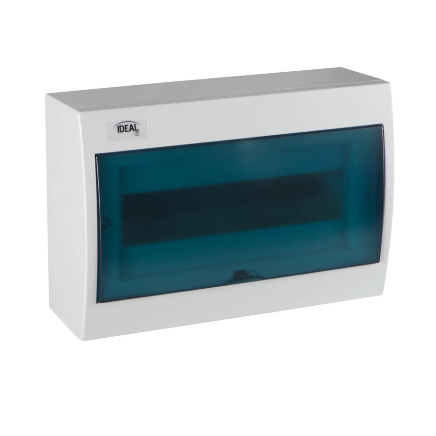 Kanlux Verteilerkasten Aufputz KDB-S12T aus ABS in Weiß und Blau mit 12 Modulen, B/T/H: 30,0 x 20,4 x 10,2 cm - Bild 2