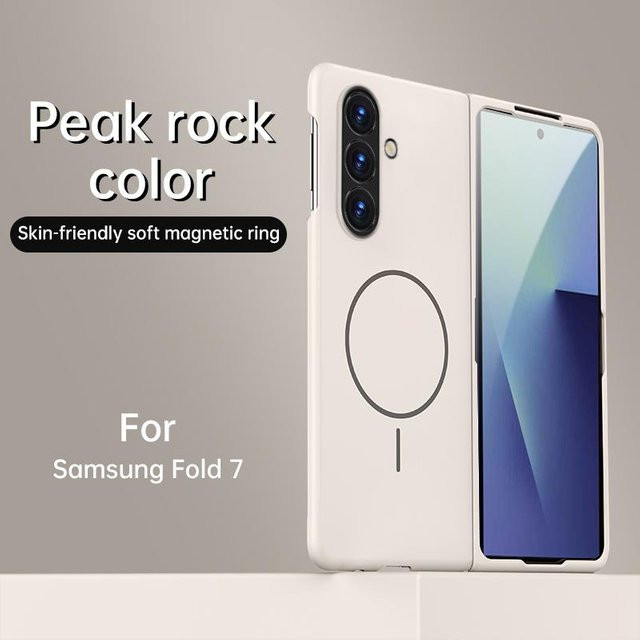 Ultra-dünne magnetische Hülle für Samsung Galaxy Z Fold 7 6 5 4 3 in Weiß mit mattierter Abdeckung - Bild 1