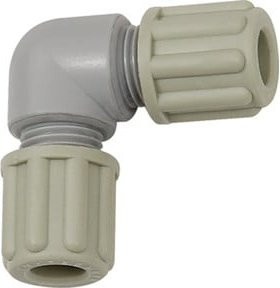 Riegler Winkel-Schlauchverbindung aus Kunststoff für Schlauch 4/6 mm in Grau - Bild 1